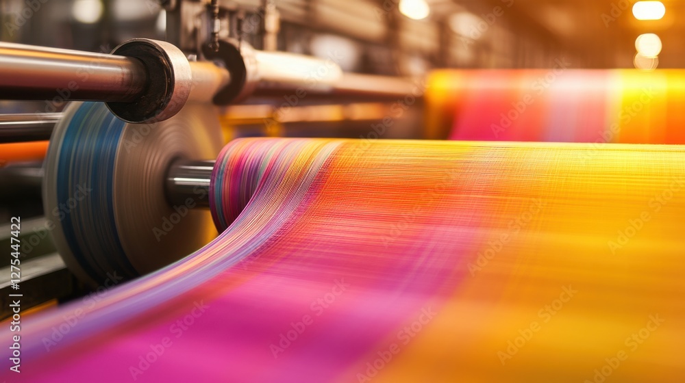 Poster vibrant colorful printing process abstract background in motion