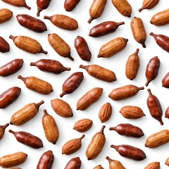 Obraz premium Seamless Pattern of Dried Dates