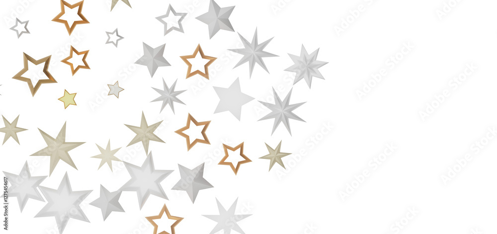 Aufkleber Abstract background with stars in different shapes and sizes.