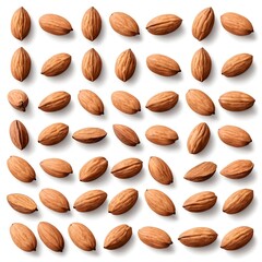 Obraz premium Almonds Pattern, High-Resolution Food Background