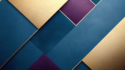 This visually appealing image features stylish blue and gold geometric layers, conveying a sense of modern elegance and creativity suitable for various design applications.