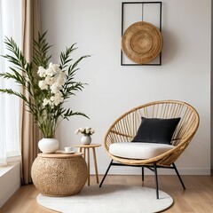 Relaxing Modern Bohemian Living Room Interior