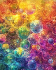 Abstract Colorful Bubbles Vibrant design for backgrounds, graphics, and textures