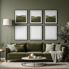 Modern Green Living Room Interior Design