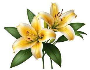Obraz premium Elegant Yellow Lilies