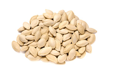 Pumpkin seeds isolated on white background
