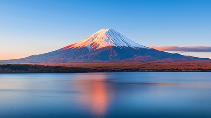 Fototapeta premium Majestic Mount Fuji A Stunning Natural Landmark