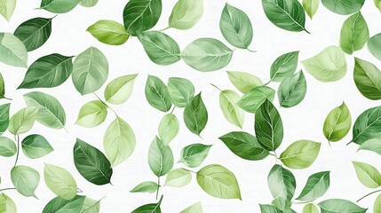 Natural green leaves seamless texture map pattern background
