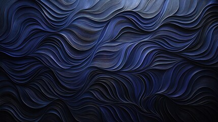 Fototapeta premium Abstract Navy Blue Wave Pattern: A Digital Art Piece