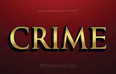 Crime Gold Text Effect