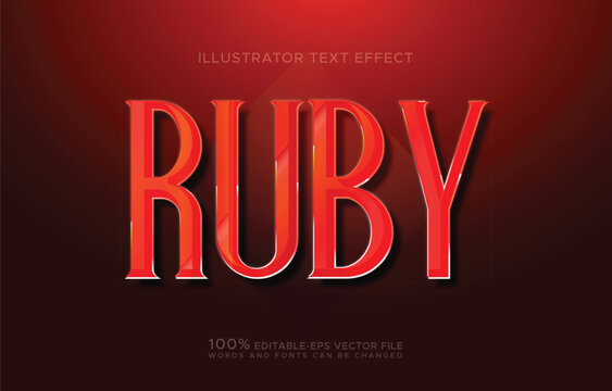 Red Ruby Text Effect