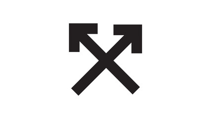 two up cross arrows icon