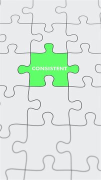 Inconsistent Consistent Jigsaw puzzle assembled Vertical Video