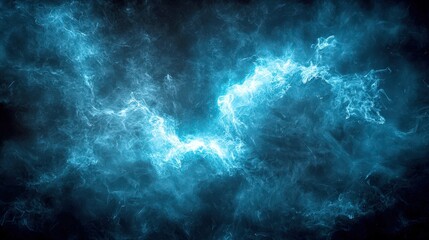 A striking portrayal of mystical blue smoke illuminated by an ethereal glow that creates an otherworldly atmosphere, inviting the viewer to delve deeper into the realm of imagination.