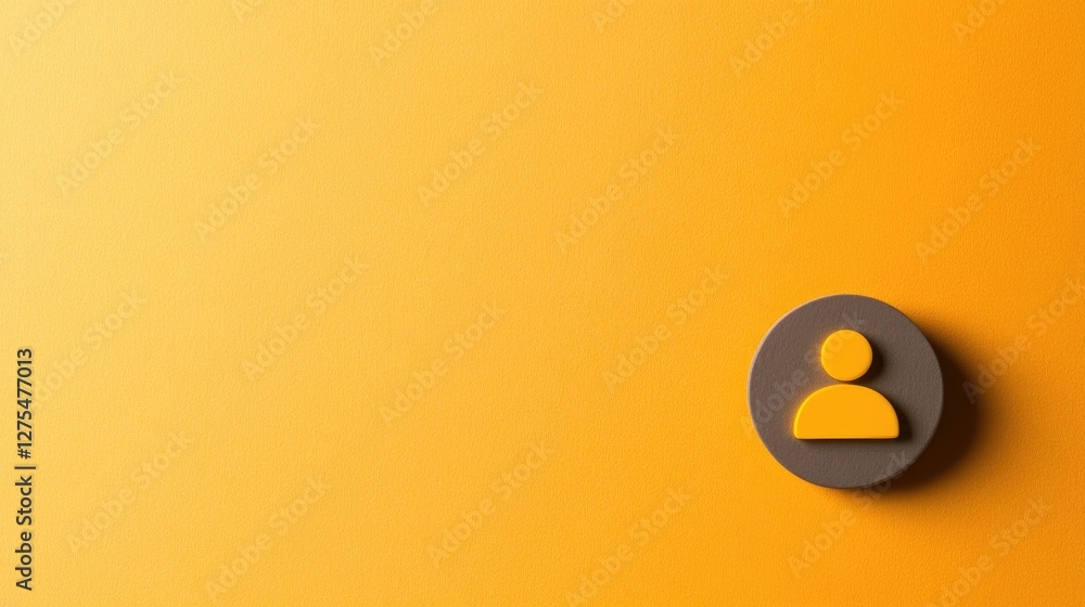 Poster user profile icon creation digital design graphic content minimalist environment flat view modern co