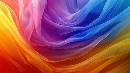 Obraz premium This captivating image showcases a beautiful blend of vibrant, flowing fabrics that evoke a sense of movement and fluidity, appealing to both artistic and emotional insights.