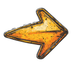 yellow vector arrow icon