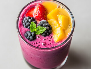 fruit smoothie with blueberries