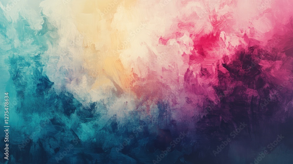 Poster Bright, abstract colored edges softly overlaying a gentle background, creating a vibrant and dynamic visual element ideal for graphic design and layering purposes
