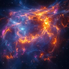 X-ray astronomy image of a supernova remnant, displaying intricate shockwave structures and hot gas expanding through space