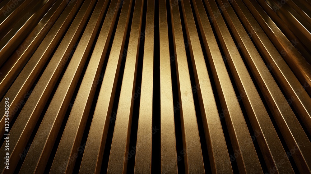 Poster golden metallic lines forming abstract patterns studio environment graphic design close-up viewpoint
