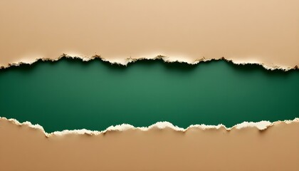Fototapeta premium A textured, torn piece of paper displayed on a green background, emphasizing detail and the importance of recycling for Earth Day