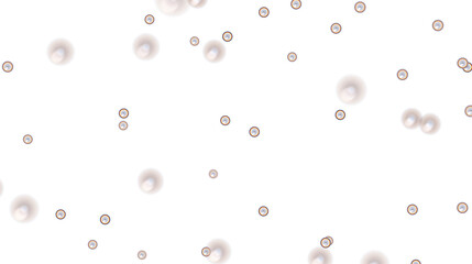 Abstract White Pearls on White Background
