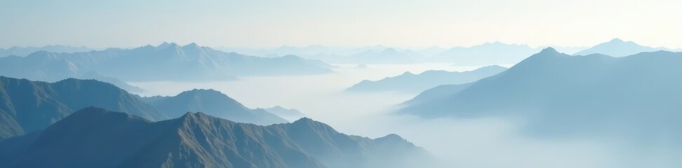 Fototapeta premium Swirling clouds of white and gray fog on mountains, fog, mist, gray