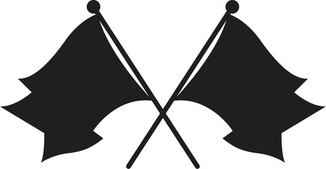 crossed black flags color guard silhouette eps vector file	