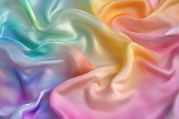 Obraz premium Pastel rainbow silk fabric texture background
