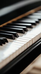 Close-up of Piano Keys: A Musical Masterpiece