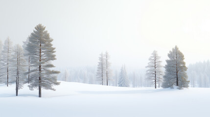 Fototapeta premium winter forest in the snow. winter landscape