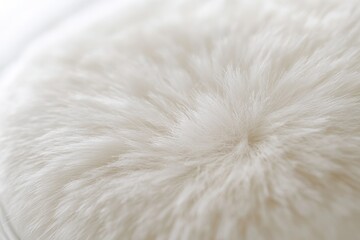 Fototapeta premium Soft White Fur Texture Closeup