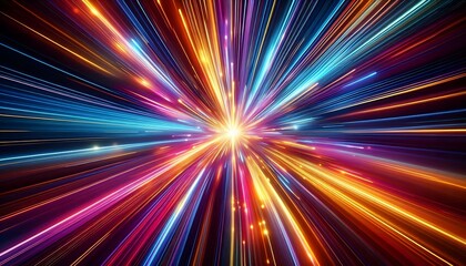 Abstract Colorful Light Beams Background.
