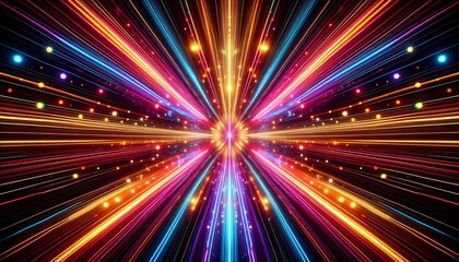 Obraz premium Abstract Colorful Light Beams Background.