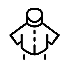 rain poncho icon design