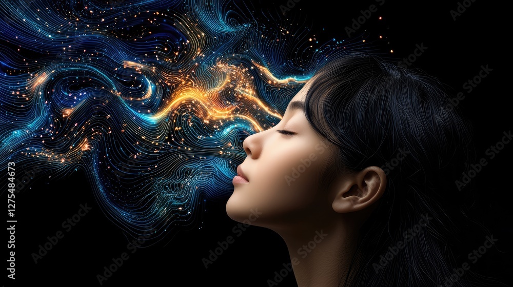 Poster creative expression of imagination and emotions digital art abstract environment close-up view conce
