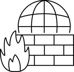 Firewall Protection Icon