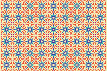 Trendy Floral and Stars Vector Wallpaper, Aesthetic Floral Stars Vector Wallpaper, batik motifs