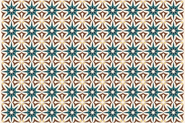 Vector Wallpaper with Stars and Floral Design, Seamless Floral Stars Pattern Vector Wallpaper, batik motifs