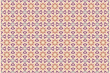 Whimsical Stars and Floral Vector Wallpaper, batik motifs, Trendy Floral and Stars Vector Wallpaper