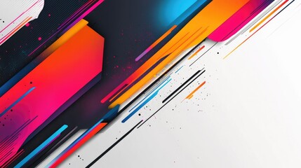Vibrant, abstract edges with a smooth background, providing an energetic and colorful design element perfect for layering in modern graphic design work