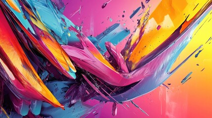 Vibrant, abstract edges with a smooth background, providing an energetic and colorful design element perfect for layering in modern graphic design work