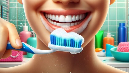 Close-Up of Smiling Faces with Perfect White Teeth &ndash; Happy Expressions of a Man and a Woman.