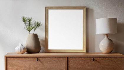Modern Scandinavian Artwork in Minimalist Interior, Illuminating the Space with Clean Lines and Bold Design, Enhanced by a White Backdrop, Perfect for Modern Decor, Home Staging or Digital Art.