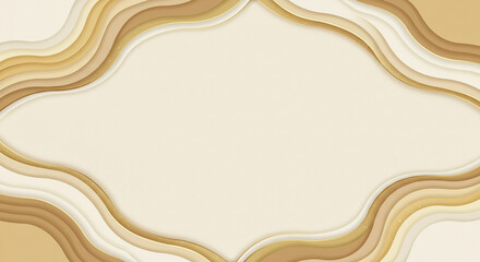 olden lines luxury on cream color background. Gold elegant realistic paper cut style 3d. A flat illustration of an abstract gold.Abstract golden background with white and beige luxury glitter shapes.