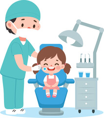 Little Girl Goes to Dentist
