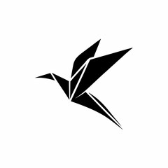 origami bird vector illustration