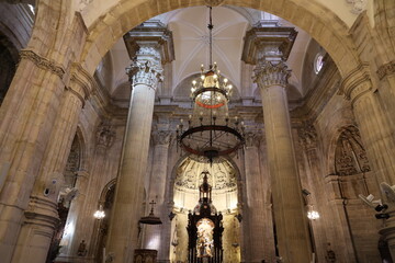 Interior view of the church Santa Maria la Mayor in Ronda, Andalusia, Spain  