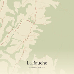 Obraz premium Vintage map of La Bauche, France.